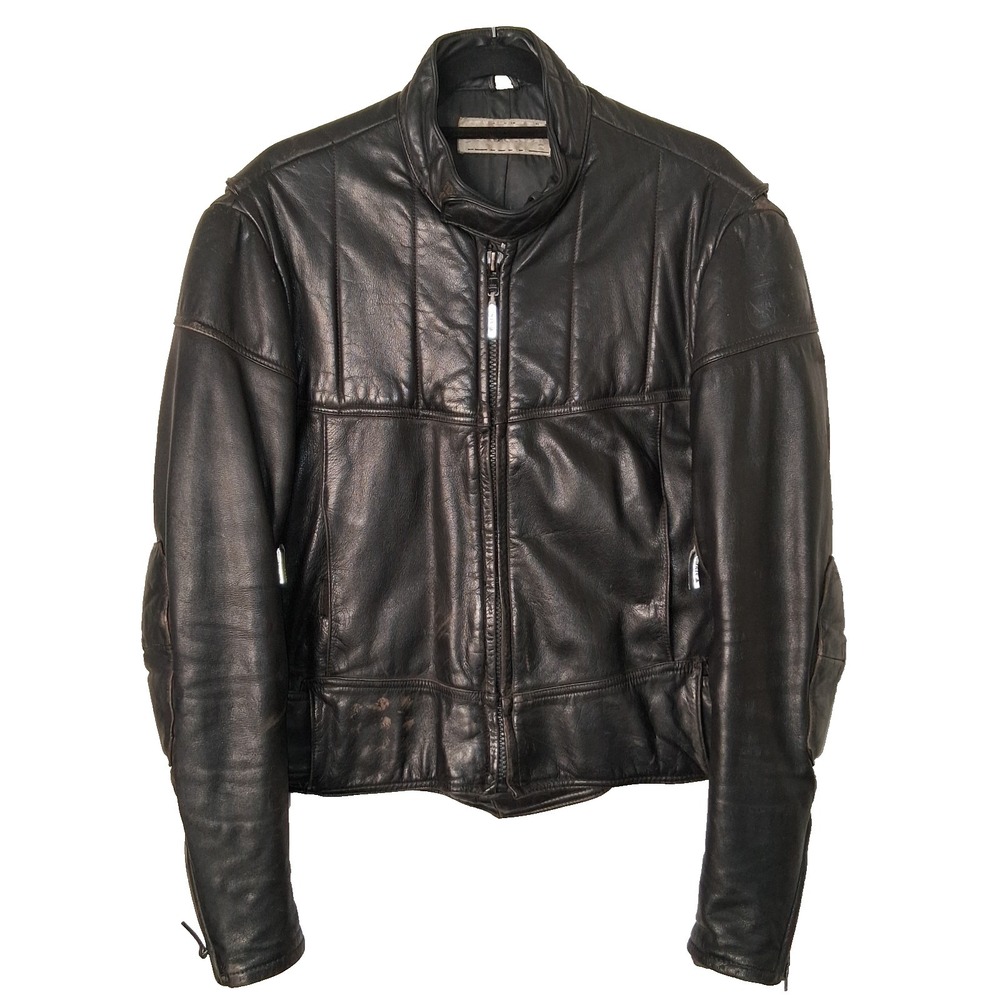 Vintage Vetter Rex Marcee Mens Size Small Leather Cafe Racer Jacket Zippers 80's